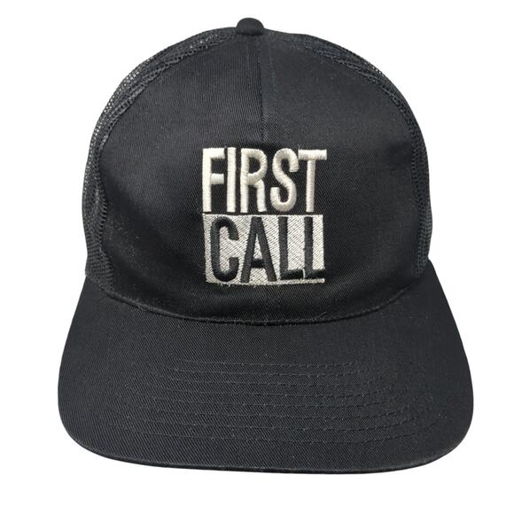 First Call Snapback Trucker Hat Black OS Adjustable Embroidered Team O'Reilly - Picture 1 of 9